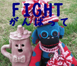 Handmade toy. English and Japanese sticker #13880218