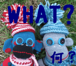 Handmade toy. English and Japanese sticker #13880228