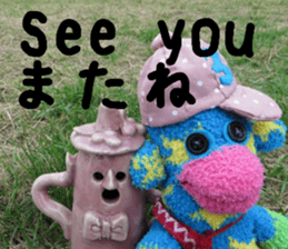 Handmade toy. English and Japanese sticker #13880232