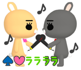 3D Rabbit Lapin & Bunny(1) sticker #13881002