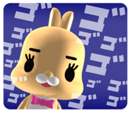 3D Rabbit Lapin & Bunny (2) sticker #13881120