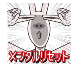 Japanese school girl rabbit sticker #13882038