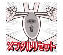 Japanese school girl rabbit sticker #13882038