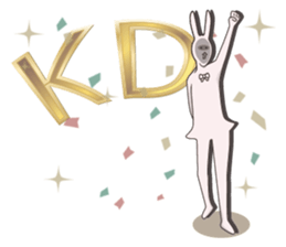 Japanese school girl rabbit sticker #13882047