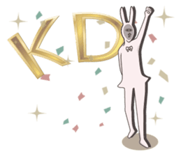 Japanese school girl rabbit sticker #13882047