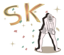 Japanese school girl rabbit sticker #13882048