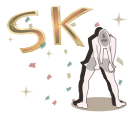 Japanese school girl rabbit sticker #13882048