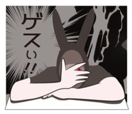 Japanese school girl rabbit sticker #13882050