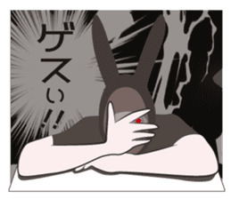 Japanese school girl rabbit sticker #13882050