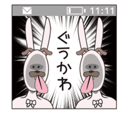 Japanese school girl rabbit sticker #13882053