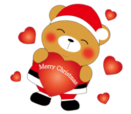 Shy Bobby Bear -Merry Christmas sticker #13883295