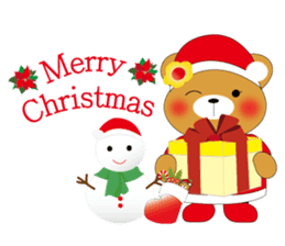 Shy Bobby Bear -Merry Christmas sticker #13883298