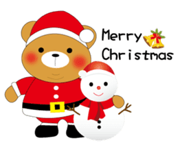 Shy Bobby Bear -Merry Christmas sticker #13883299