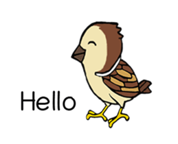 Sparrow bird sticker #13885390