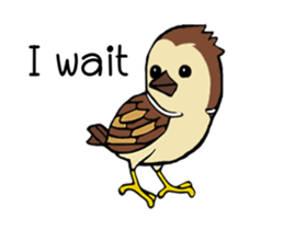 Sparrow bird sticker #13885391
