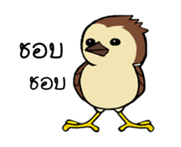 Sparrow bird sticker #13885392