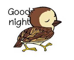 Sparrow bird sticker #13885395