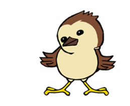 Sparrow bird sticker #13885397