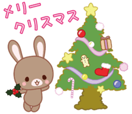 Lovey-Dovey bunnies for Xmas & New Year sticker #13885906