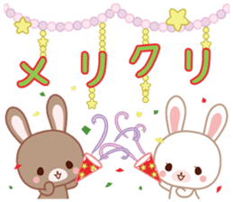 Lovey-Dovey bunnies for Xmas & New Year sticker #13885907
