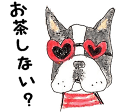 LOVE Boston Terrier sticker #13886016
