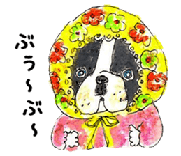 LOVE Boston Terrier sticker #13886034