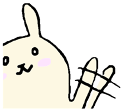 everyday phrase rabbit sticker #13886802