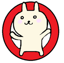 everyday phrase rabbit sticker #13886806
