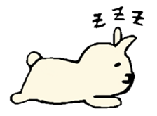 everyday phrase rabbit sticker #13886835