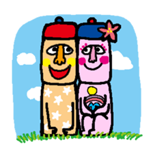 Moai and Makemake sticker #13886965
