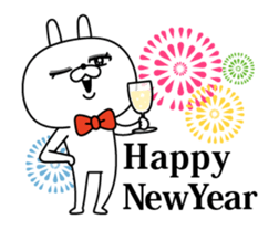 Rabbit expression is too rich (New Year) sticker #13887161