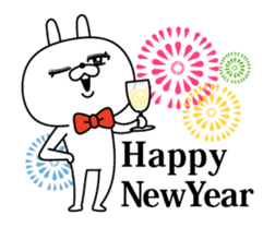 Rabbit expression is too rich (New Year) sticker #13887161