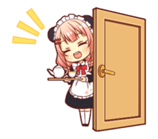Panda maid girl animated sticker #13887183