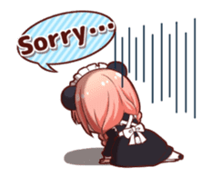 Panda maid girl animated sticker #13887185