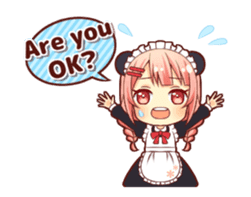 Panda maid girl animated sticker #13887195