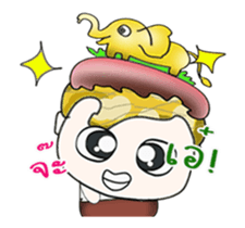 Hi! My name is Kawada. Love elephant.^_^ sticker #13887248