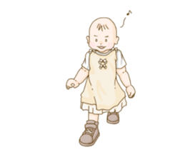 baby sticker of subdued hue. sticker #13888278