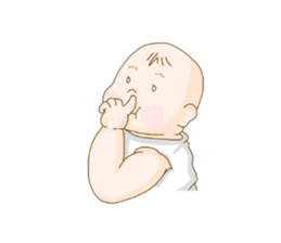 baby sticker of subdued hue. sticker #13888285