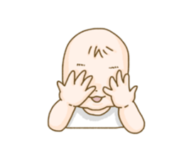 baby sticker of subdued hue. sticker #13888286