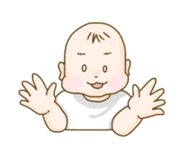 baby sticker of subdued hue. sticker #13888287