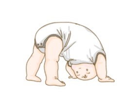 baby sticker of subdued hue. sticker #13888291