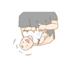 baby sticker of subdued hue. sticker #13888301