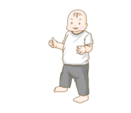 baby sticker of subdued hue. sticker #13888308