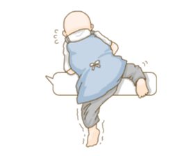 baby sticker of subdued hue. sticker #13888309