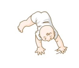 baby sticker of subdued hue. sticker #13888313