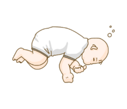 baby sticker of subdued hue. sticker #13888315