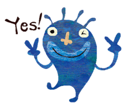 Blue little monster sticker #13891038