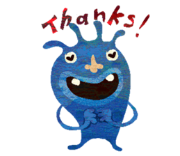 Blue little monster sticker #13891040