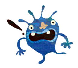 Blue little monster sticker #13891041