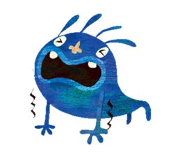 Blue little monster sticker #13891043